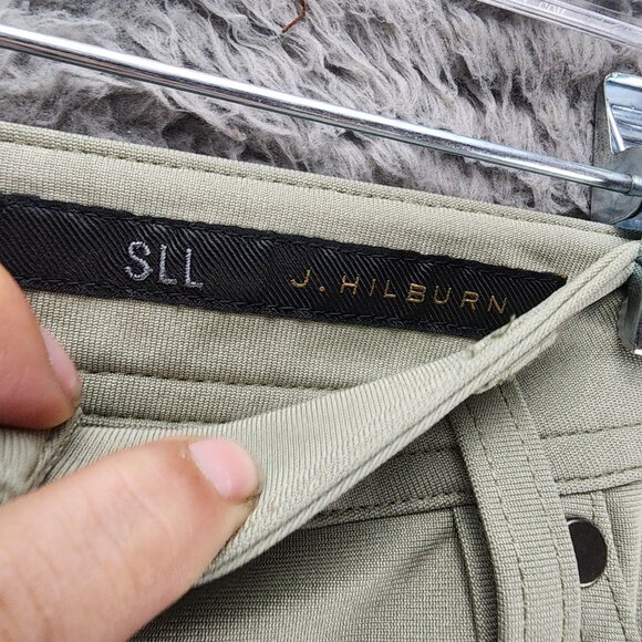 J. Hilburn Pants Mens 40x26 SLL Green Stretch Mid Rise Slim Fit *Read* - Picture 5 of 16